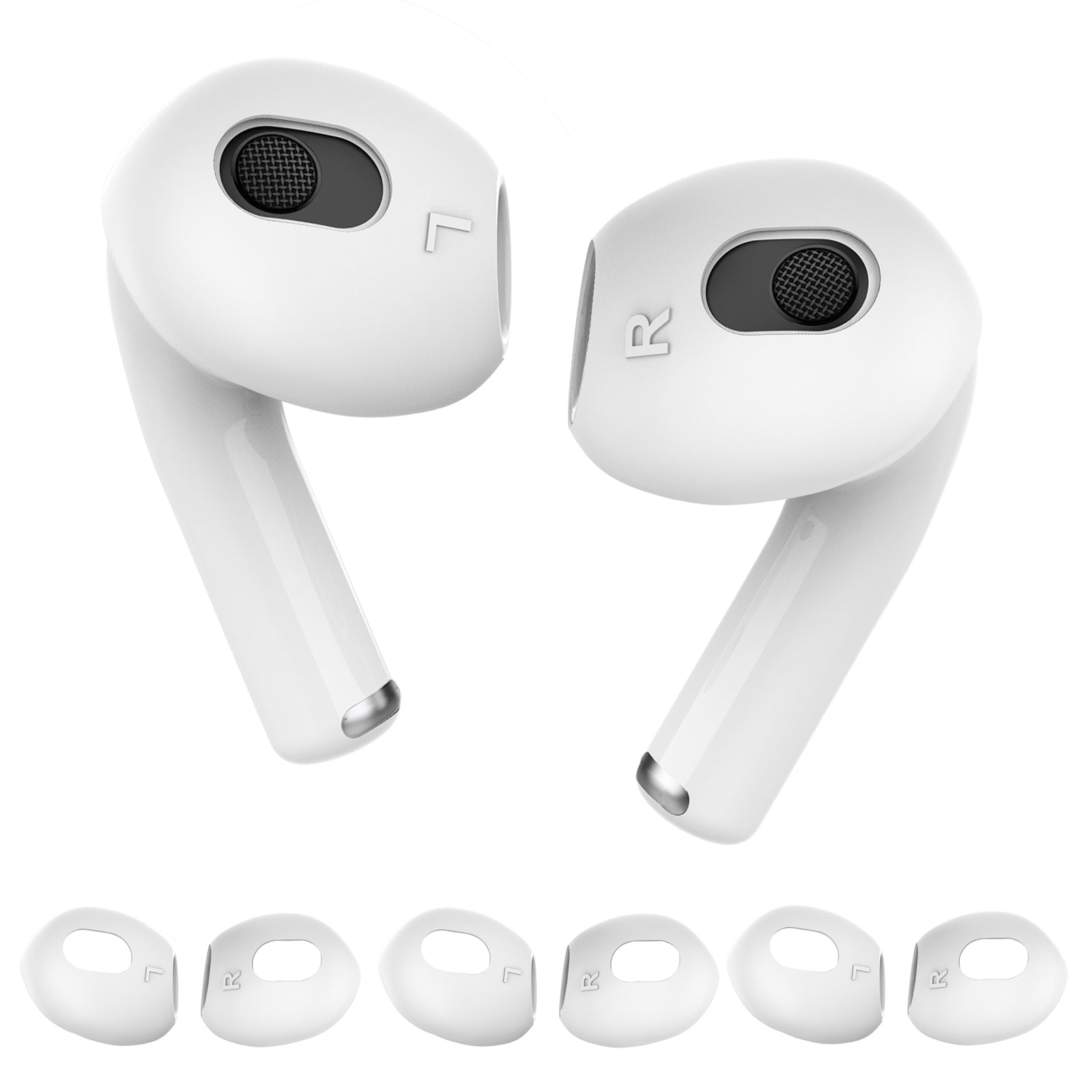 AHASTYLE PT76-3 Silicone Ear Cover for Apple AirPods 3 Slim Ear Hooks 3 Pairs Ultra-Thin Ear Tips AHASTYLE PT76-3 Silicone Ear Cover for Apple AirPods 3 Slim Ear Hooks 3 Pairs Ultra-Thin Ear Tips